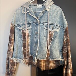 Oli & Hali Blue and Brown Jean Jacket